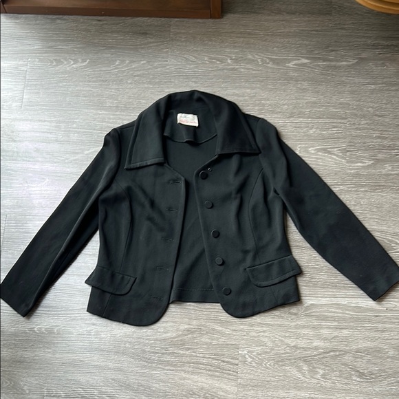 Forever Young Jackets & Blazers - 1950s Vintage Gloria Swanson Forever Young  Black Button Up Jacket